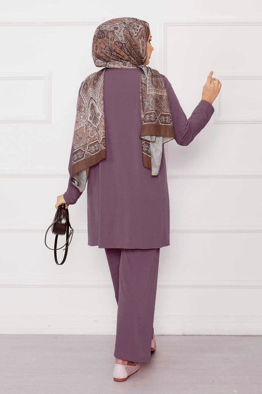 Ensemble double Sandy coupe ample confortable couleur corail rose