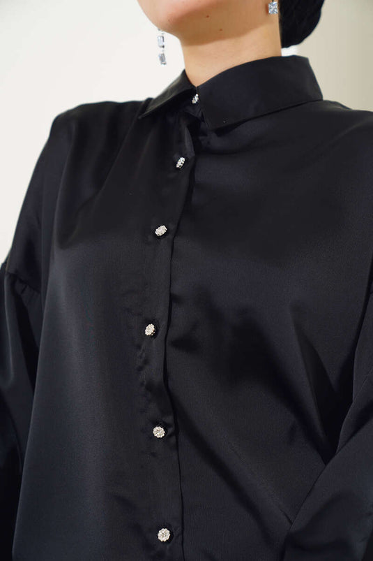 Salaş Saten İkili Takım Siyah