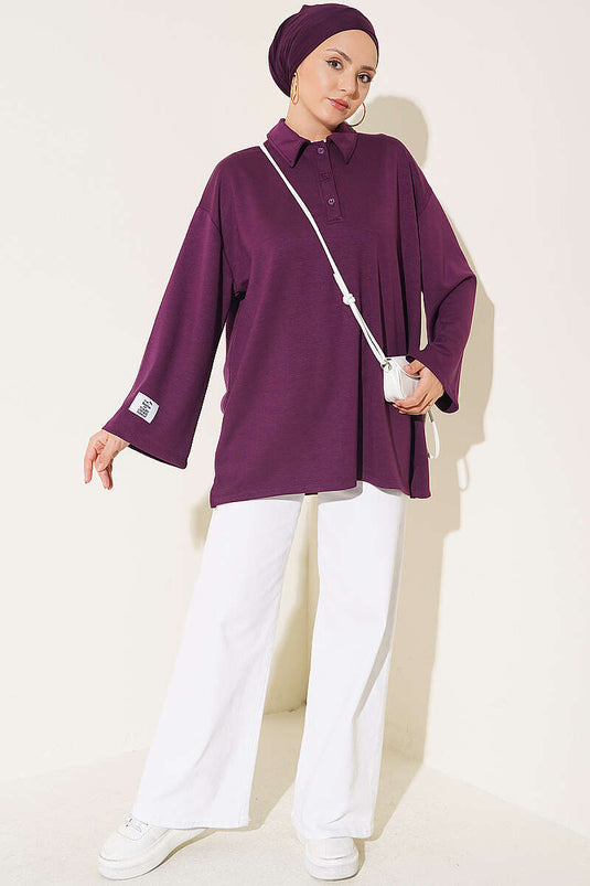 Loose Mor Loysha Tunic With Slit Detail