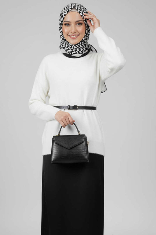 Salaş Yumoş Triko Kazak Ekru