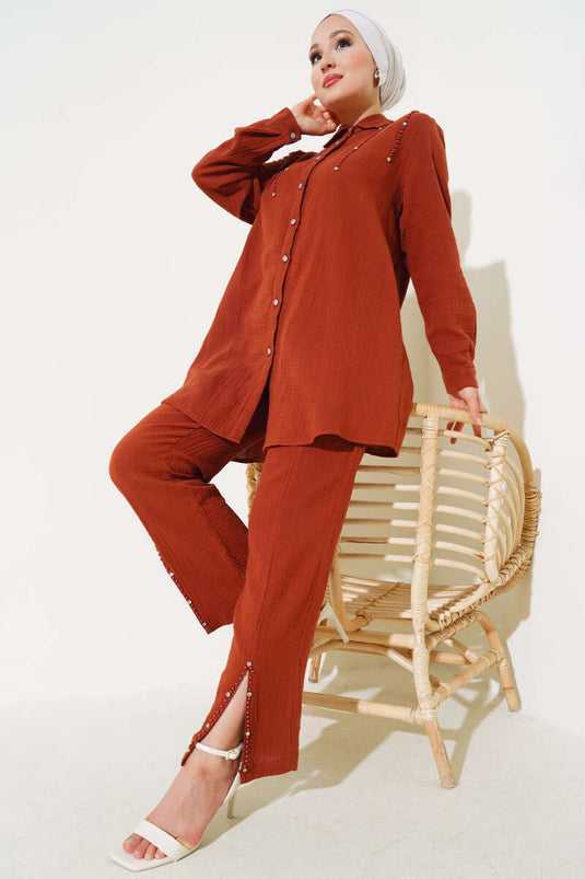 Sarkıt Taş Detaylı İkili Takım Taba