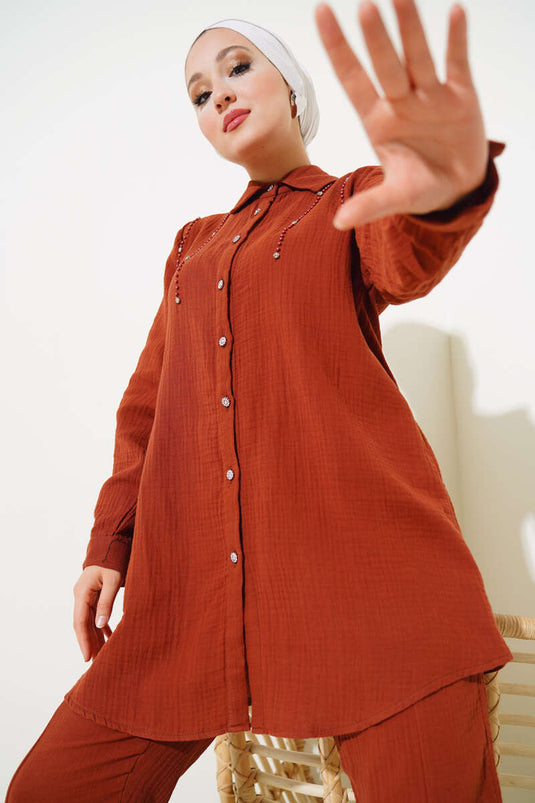 Sarkıt Taş Detaylı İkili Takım Taba