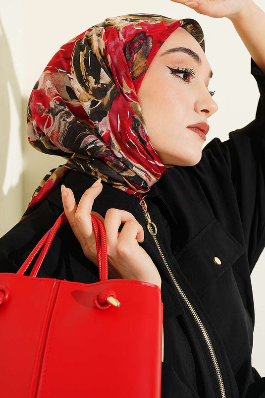 Foulard Sarmal Desen Élégance Bordeaux