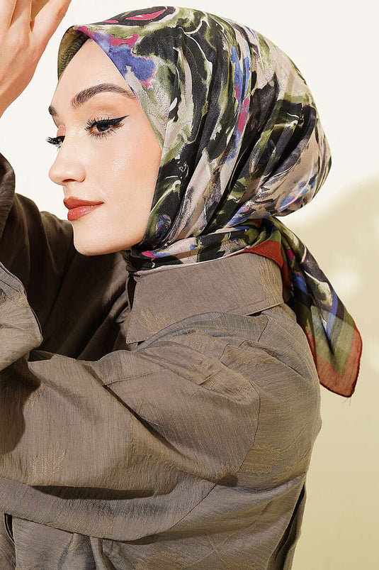 Foulard Sarmal Desen Élégance Brique