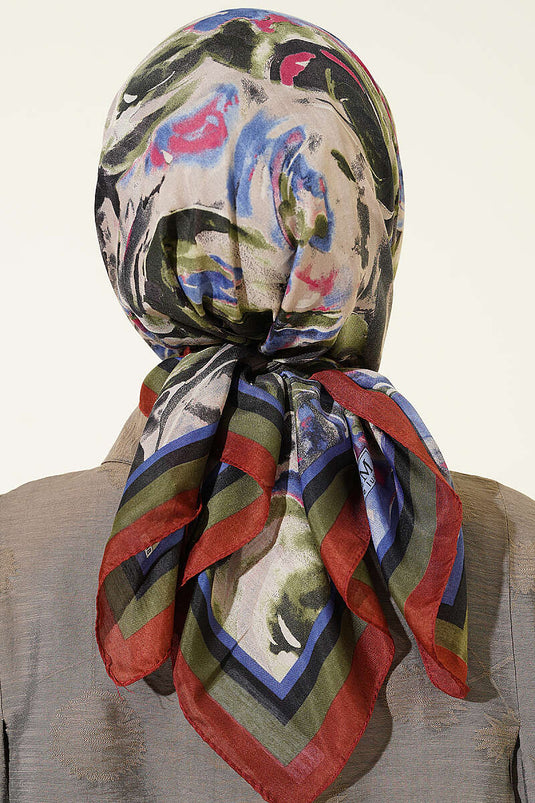Foulard Sarmal Desen Élégance Brique