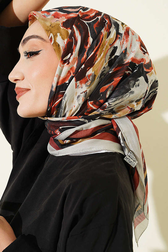 Sarmal Desen Elegance Eşarp Taş