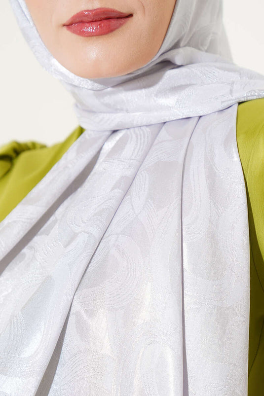 Melisa-Schal mit Spiralmuster-Jacquard, Hellgrau -45