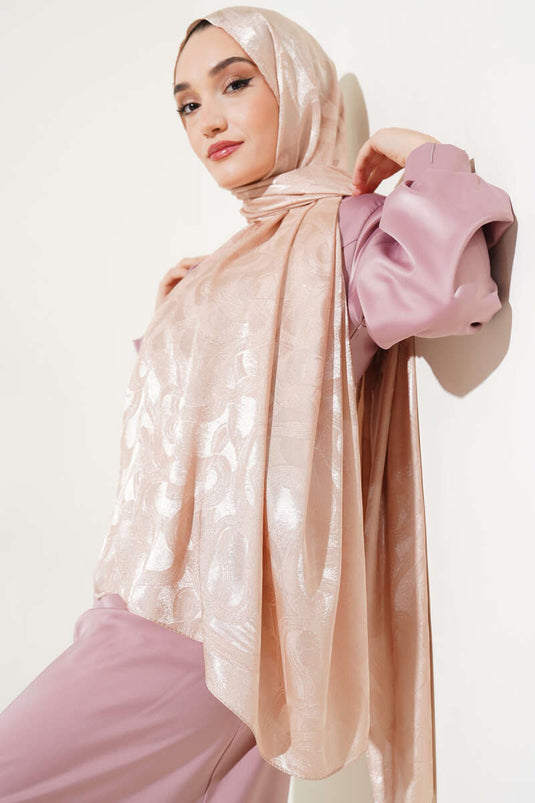 Sarmal Desen Jakar Melisa Şal Camel -10