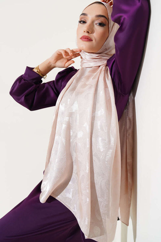 Sarmal Desen Jakar Melisa Şal Mocha -12