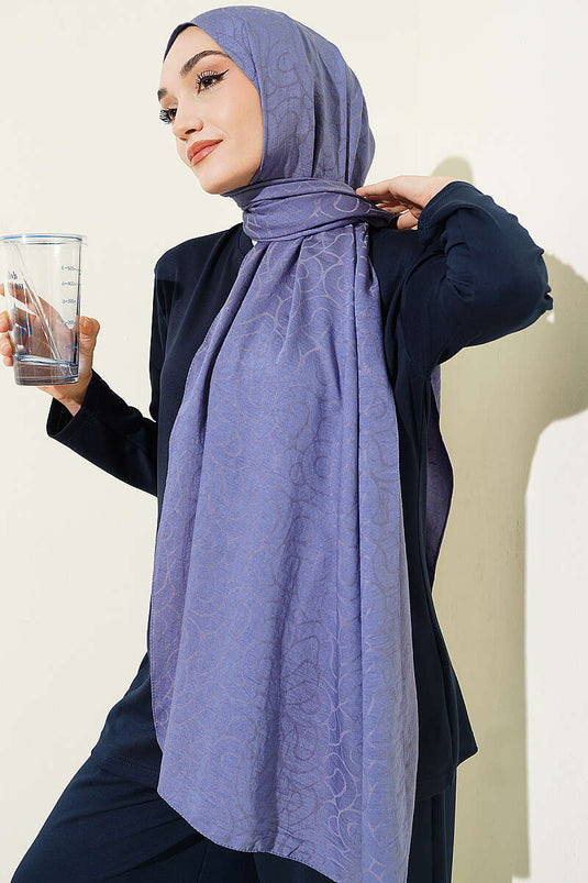 Foulard en coton ayrobin à motif sarmal, indigo