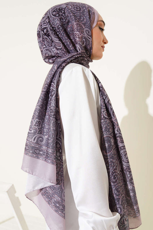 Châle à motif rétro en spirale, café au lait