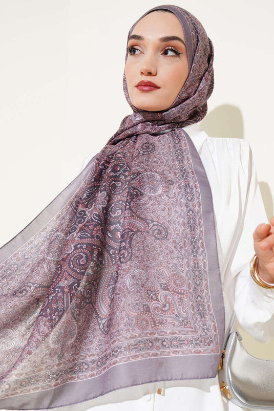 Châle en vison à motif rétro en spirale