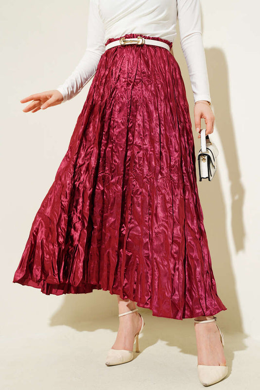Satin Crinkle Rock Burgund