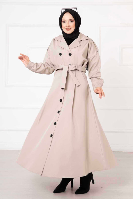 Skirted Crop Set Beige