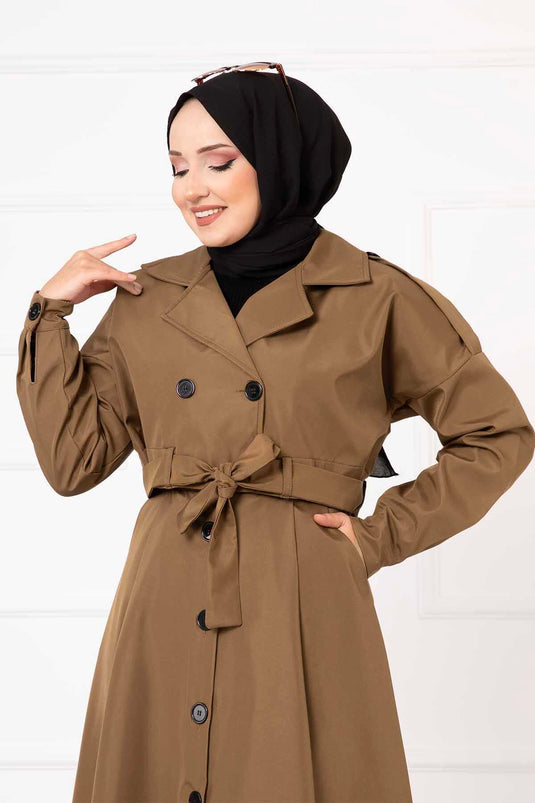 Skirted Crop Set Tan