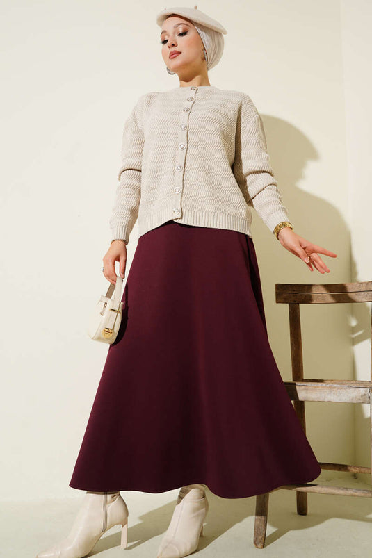 تنورة سكوبا مولانا بلون بورغندي