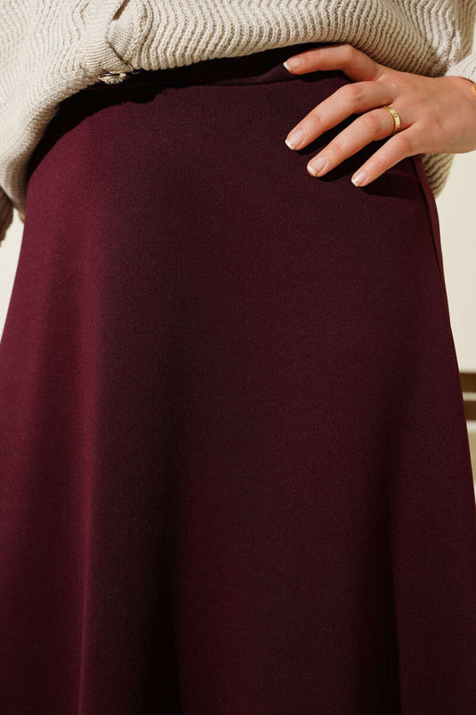 Scuba Mevlana Skirt Burgundy