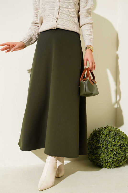 Scuba Mevlana Skirt Khaki