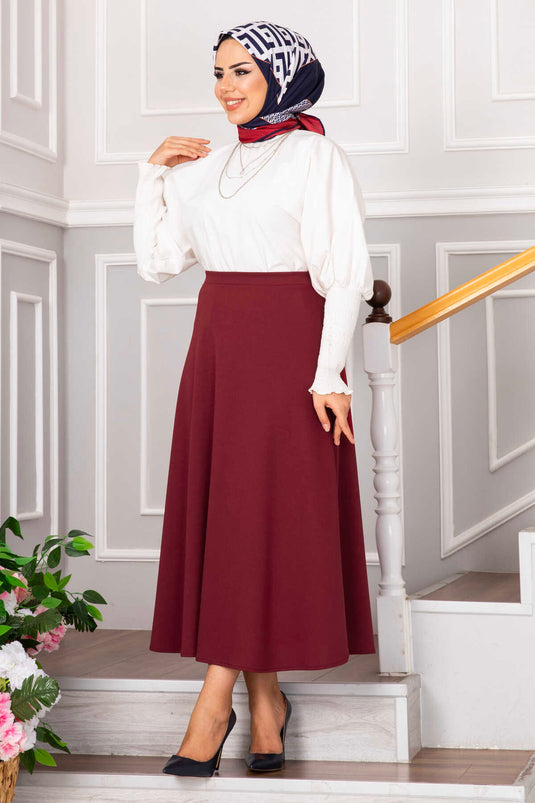 سكوبا كريب مولانا تنورة الحجاب بورجوندي