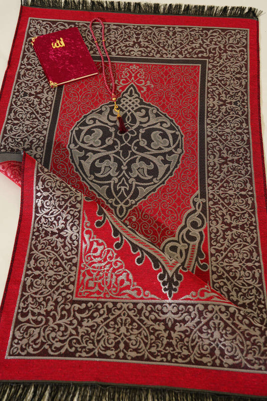 Prayer Rug Set Burgundy