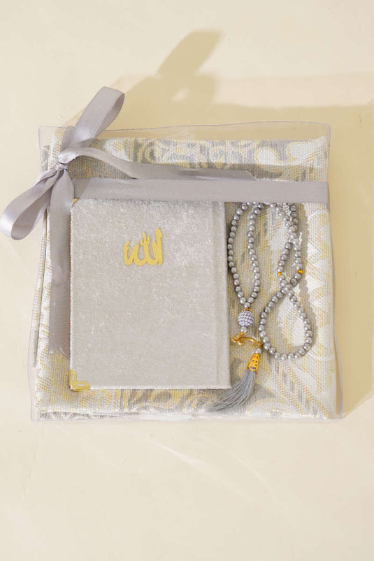 Prayer Rug Set Gray