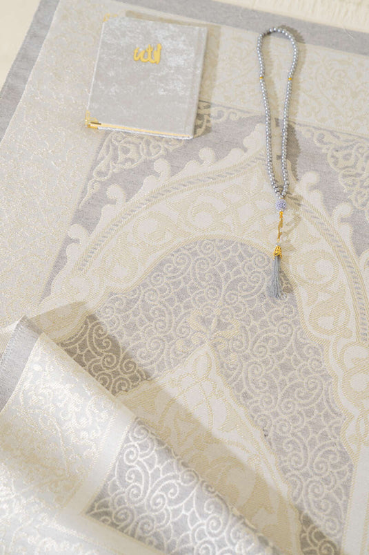 Prayer Rug Set Gray