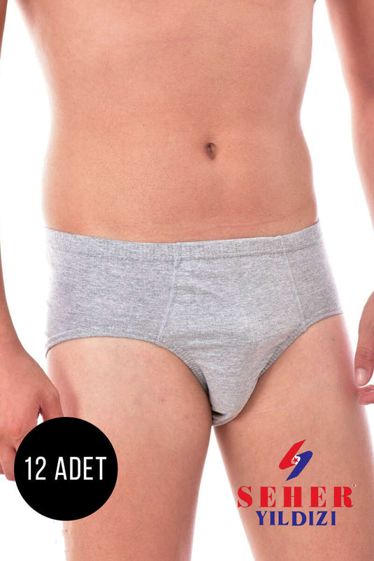 Morning Star 12-Pack Men's Briefs Gray