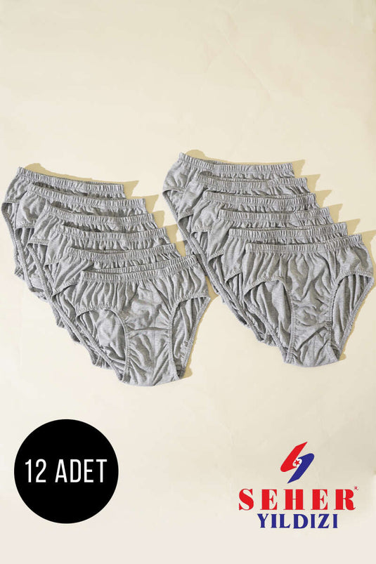Morning Star 12-Pack Men's Briefs Gray