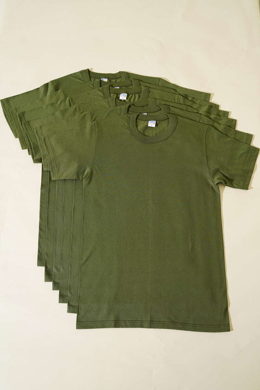 Morning Star 6-Pack Men's Combed Cotton Bodysuit Khaki