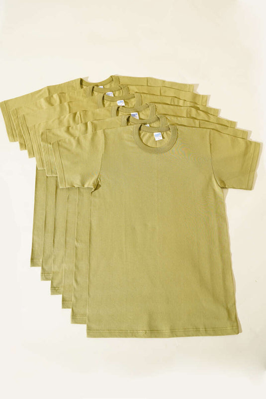 Body homme Morning Star en coton peigné, lot de 6, couleur kaki neuf