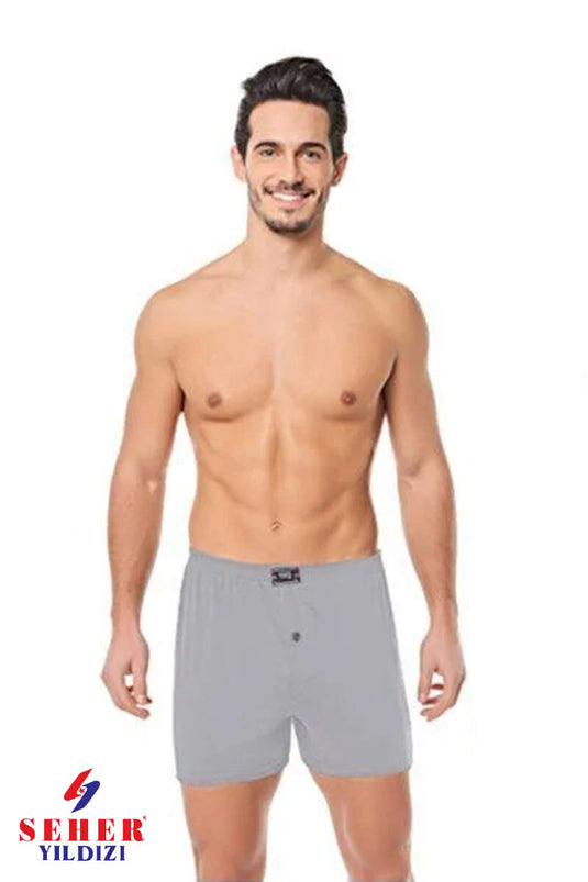 Morning Star Plain Boxer Gray