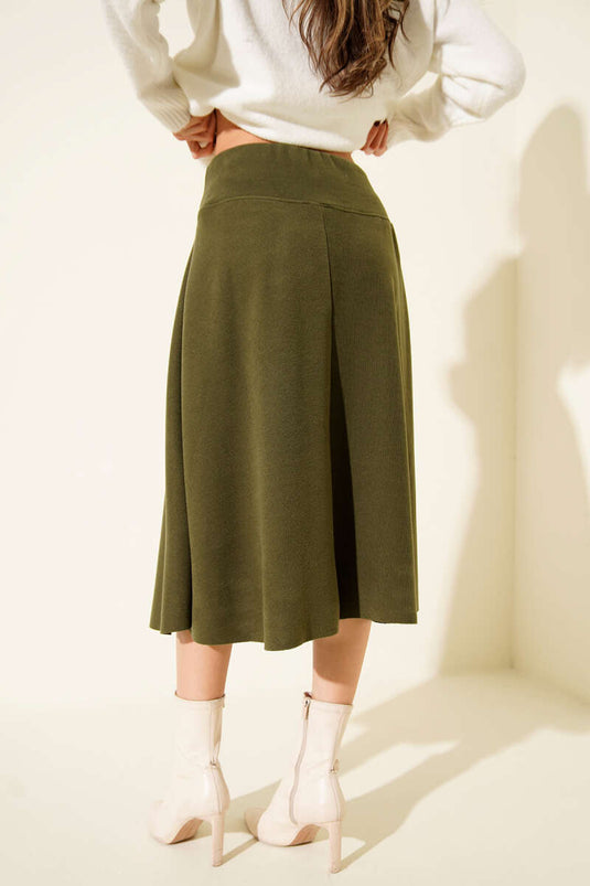 Thessaloniki Midi Skirt Khaki