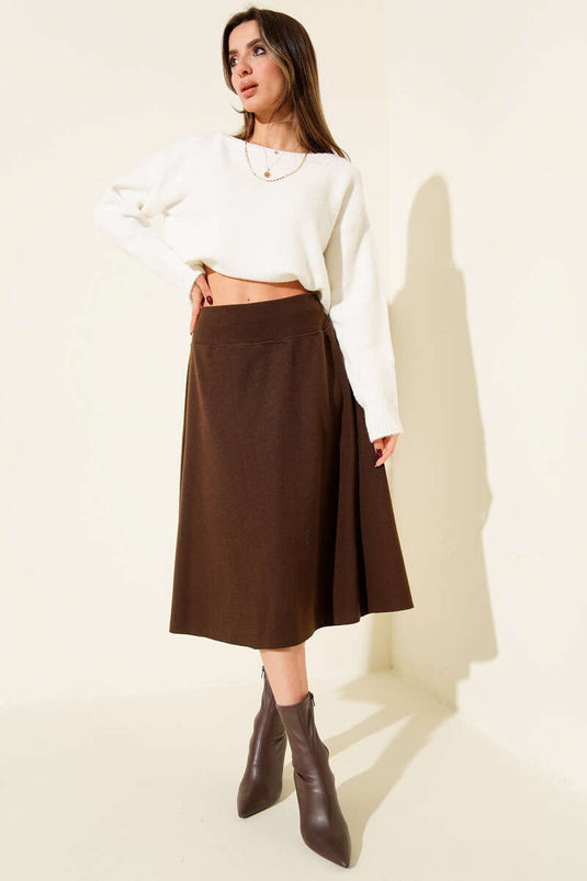 Thessaloniki Midi Skirt Coffee