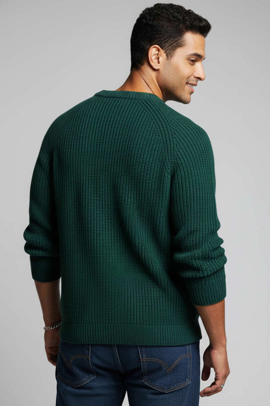 Thessaloniki Knit Men's Sweater Emerald