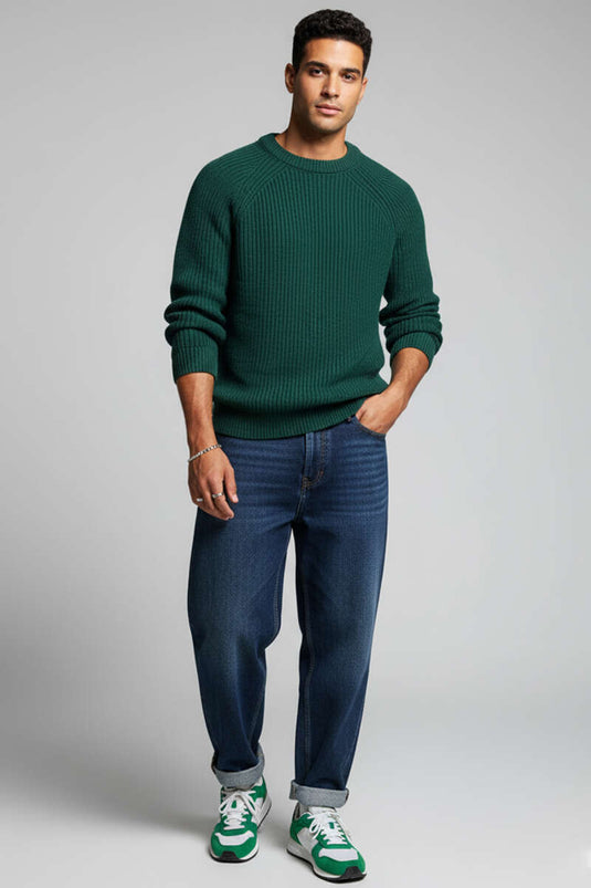 Thessaloniki Knit Men's Sweater Emerald