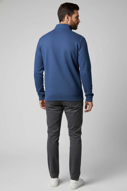 Sudadera azul con media cremallera para hombre de Thessaloniki