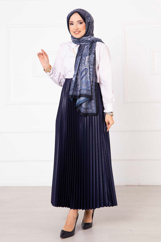 Sena Piliseli Etek Lacivert
