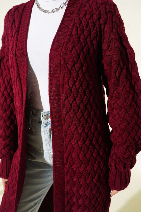 Chaqueta De Punto Burdeos
