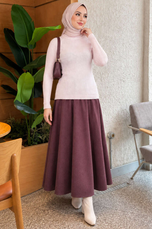 Rosa Gestreiftes Strickpullover Mit Details
