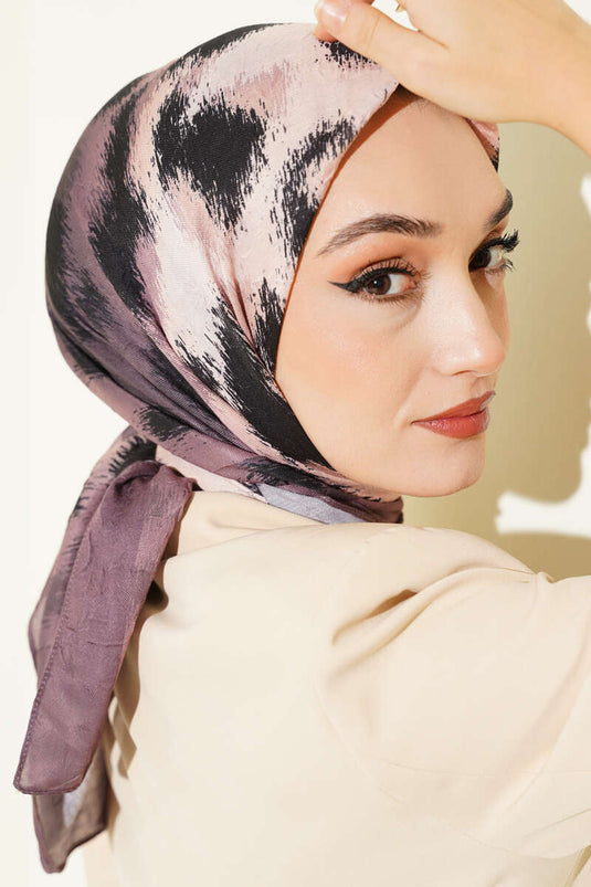 Striped Gradient Pattern Bamboo Scarf Soft Coffee