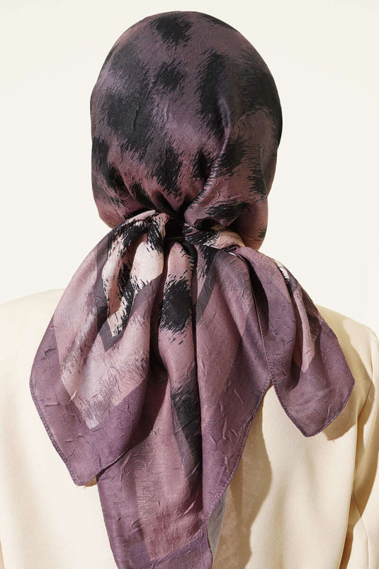 Striped Gradient Pattern Bamboo Scarf Soft Coffee