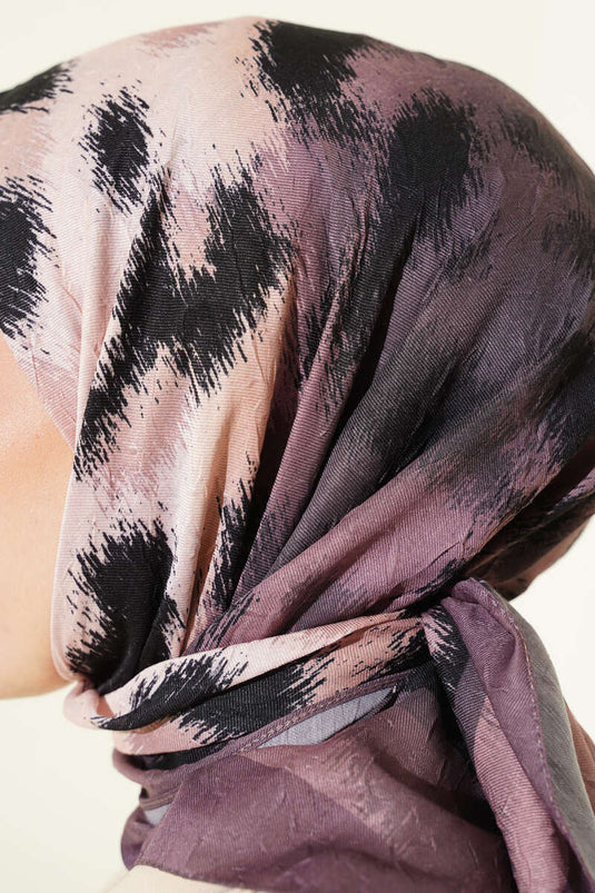 Striped Gradient Pattern Bamboo Scarf Soft Coffee