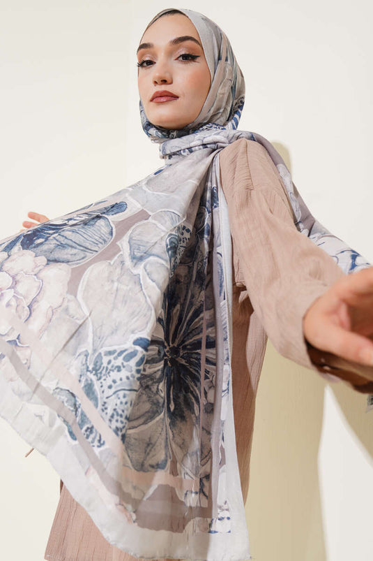 Striped Authentic Patterned Shawl with Stones