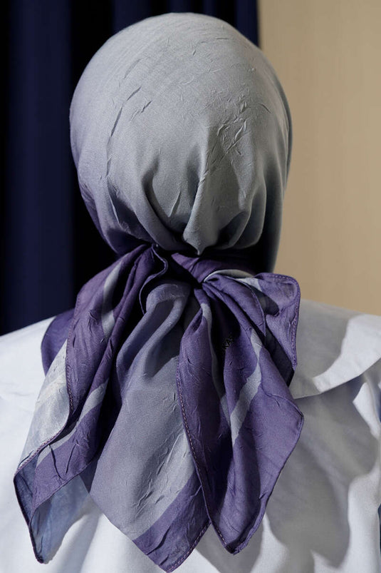 Écharpe rayée en bambou Kash lilas