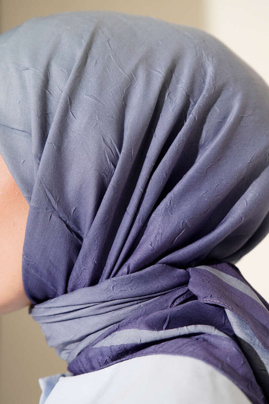 Écharpe rayée en bambou Kash lilas