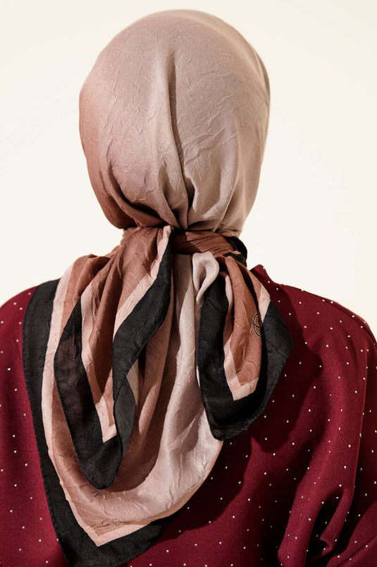 Striped Bamboo Crush Scarf Earth Tones