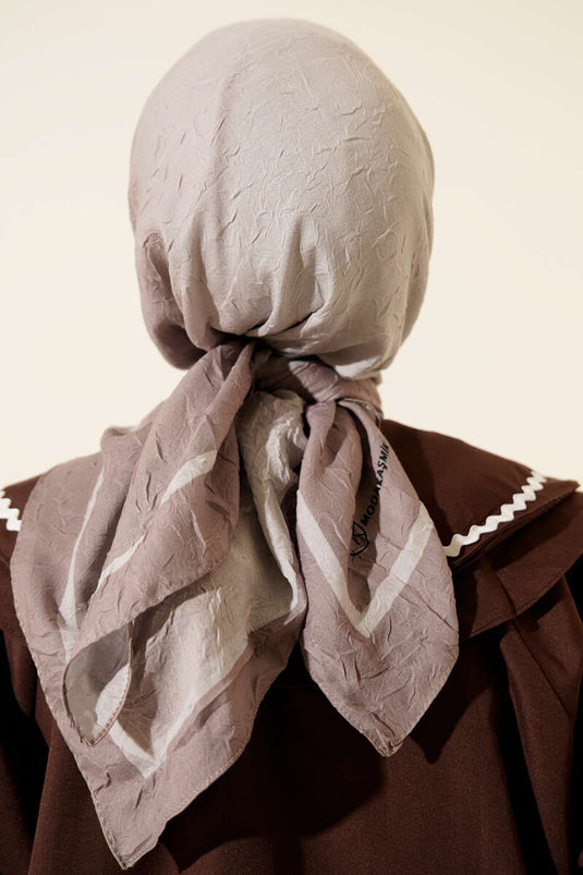 Gestreifter Bambus-Kash-Schal Nerz