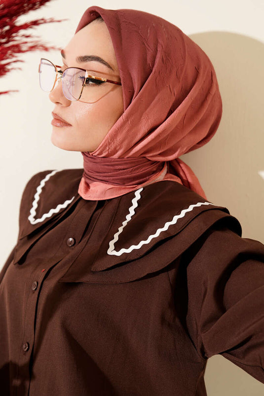 Striped Bamboo Crush Scarf, Baby Pink