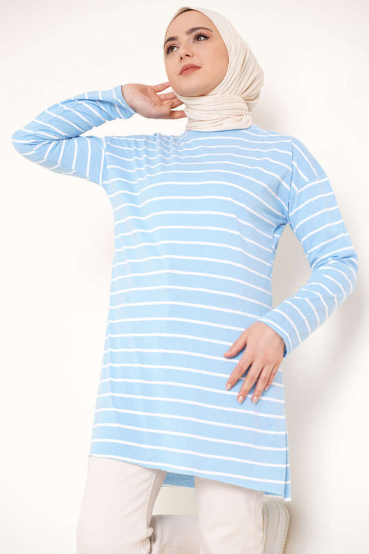 Striped Tunic Baby Blue