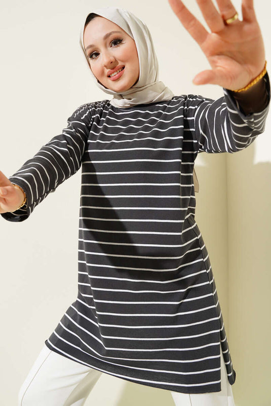 Striped Tunic Smoke